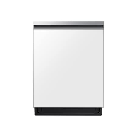 Samsung Bespoke Smart 46 dBA StormWash Dishwasher with AutoRelease Door in White Glass DW80CB545012AA